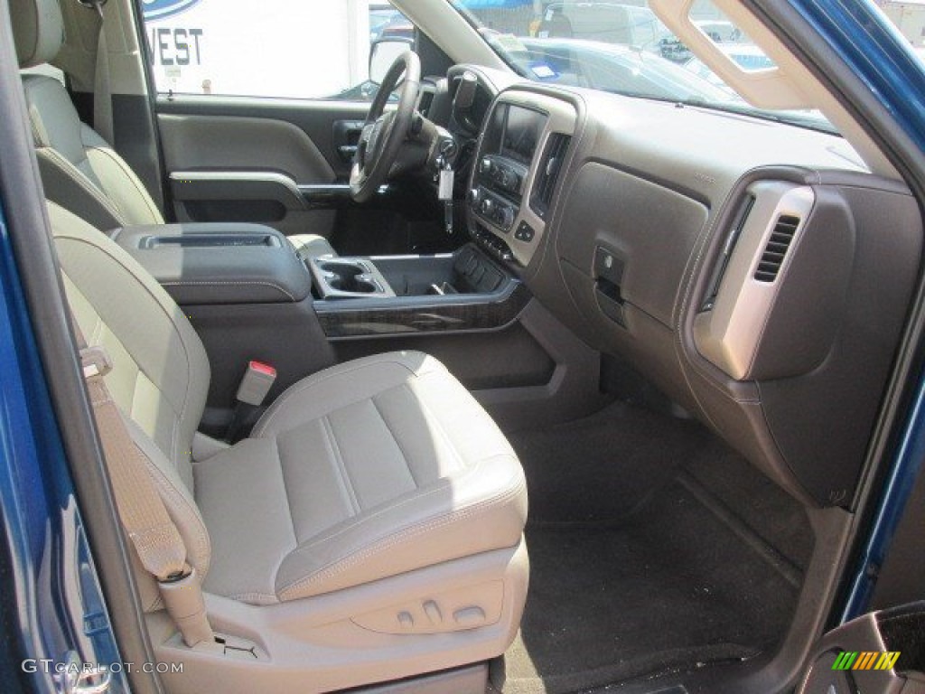 2015 Sierra 1500 Denali Crew Cab - Stone Blue Metallic / Cocoa/Dune photo #7