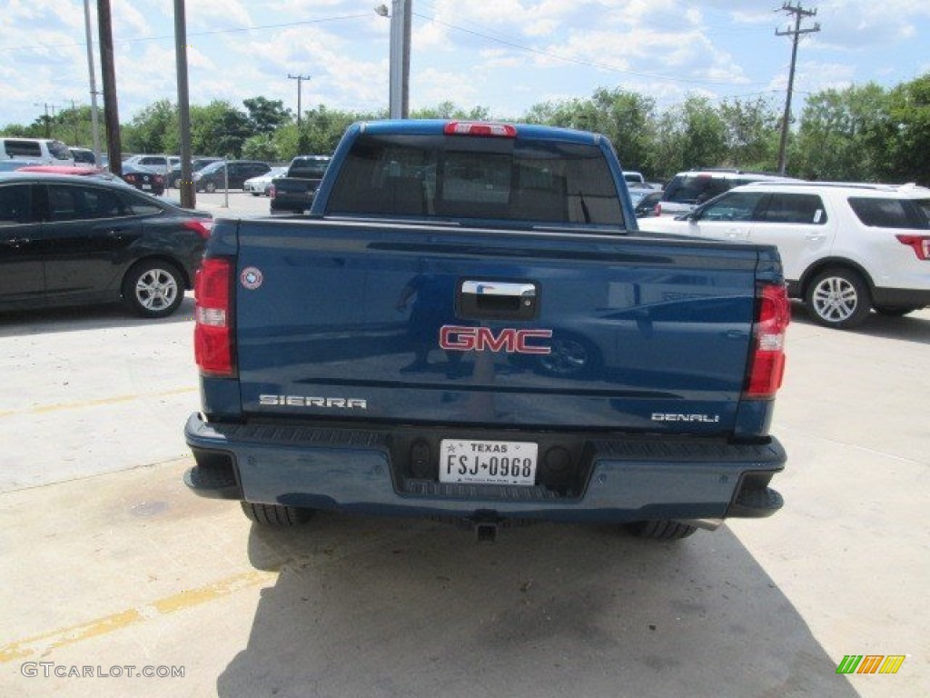 2015 Sierra 1500 Denali Crew Cab - Stone Blue Metallic / Cocoa/Dune photo #14