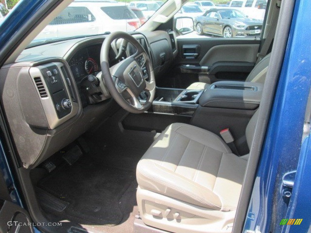 2015 Sierra 1500 Denali Crew Cab - Stone Blue Metallic / Cocoa/Dune photo #17