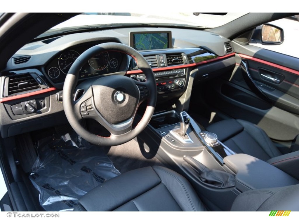 Black Interior 2015 BMW 4 Series 428i xDrive Gran Coupe Photo #106469209