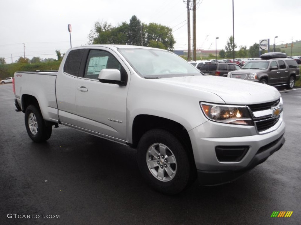 Silver Ice Metallic 2016 Chevrolet Colorado WT Extended Cab 4x4 Exterior Photo #106471278