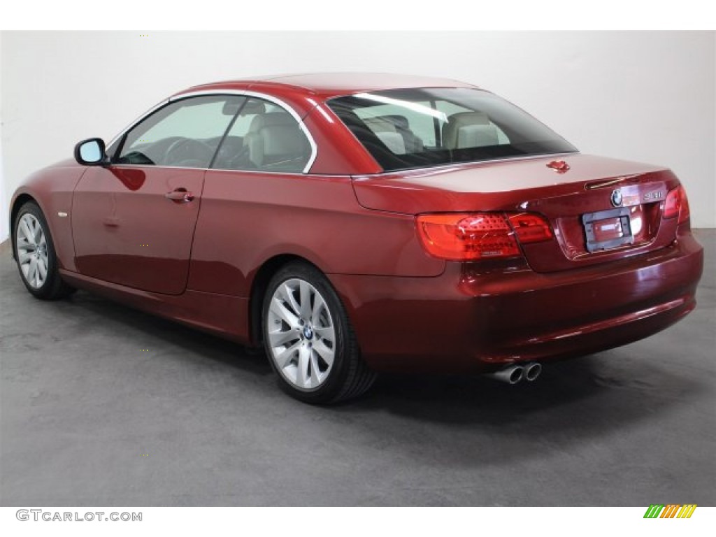 2012 3 Series 328i Convertible - Vermilion Red Metallic / Oyster/Black photo #4
