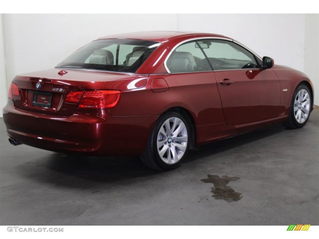 2012 3 Series 328i Convertible - Vermilion Red Metallic / Oyster/Black photo #5