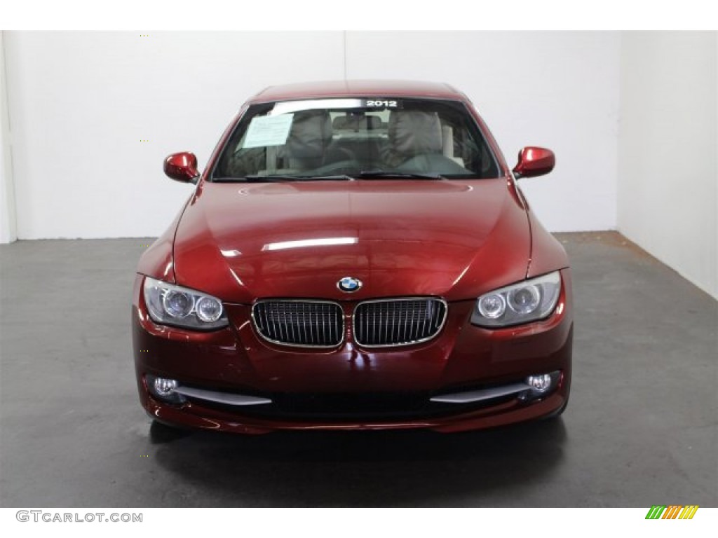 2012 3 Series 328i Convertible - Vermilion Red Metallic / Oyster/Black photo #9