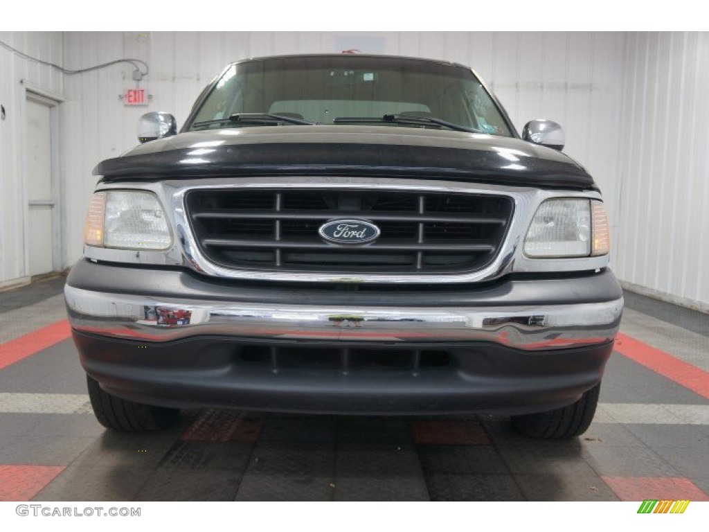 2002 F150 XLT SuperCab - Dark Highland Green Metallic / Medium Graphite photo #4