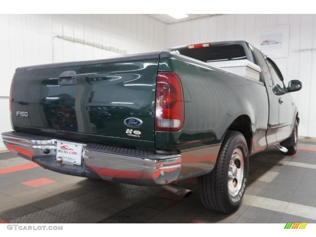 2002 F150 XLT SuperCab - Dark Highland Green Metallic / Medium Graphite photo #8