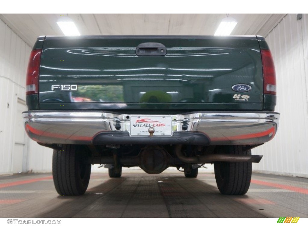 2002 F150 XLT SuperCab - Dark Highland Green Metallic / Medium Graphite photo #9