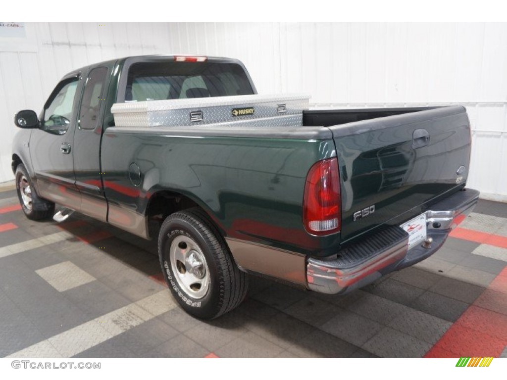 2002 F150 XLT SuperCab - Dark Highland Green Metallic / Medium Graphite photo #10