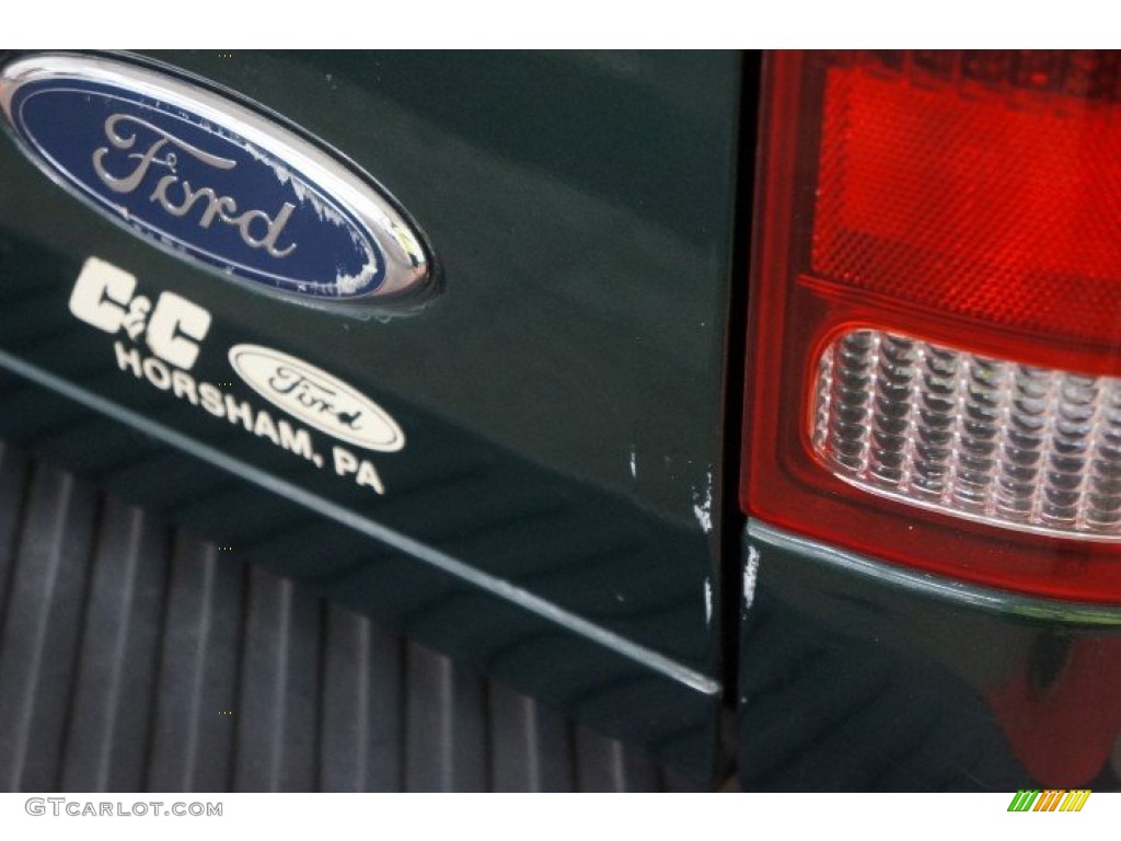 2002 F150 XLT SuperCab - Dark Highland Green Metallic / Medium Graphite photo #55