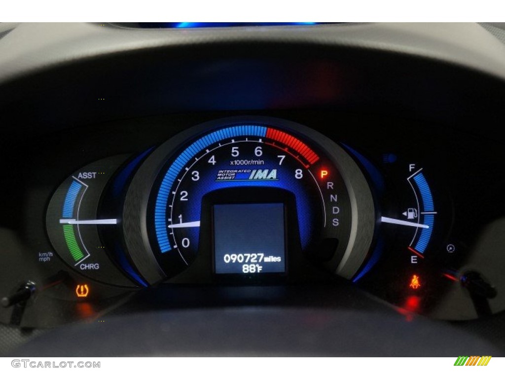 2010 Insight Hybrid EX - Polished Metal Metallic / Blue photo #30