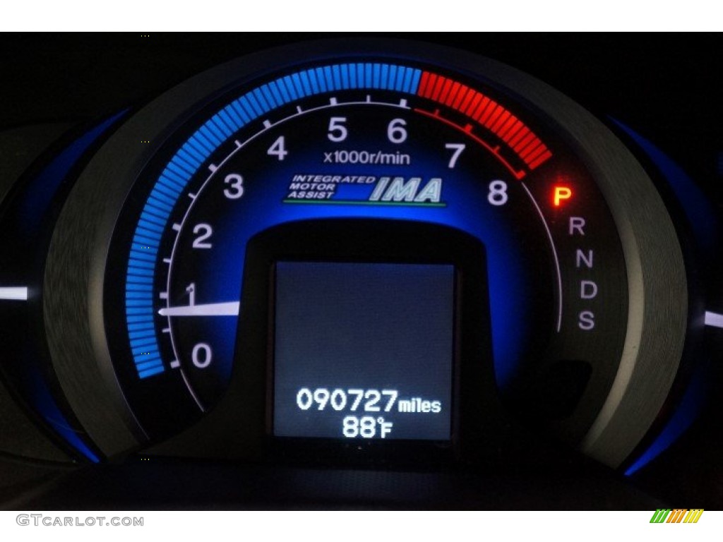 2010 Insight Hybrid EX - Polished Metal Metallic / Blue photo #31