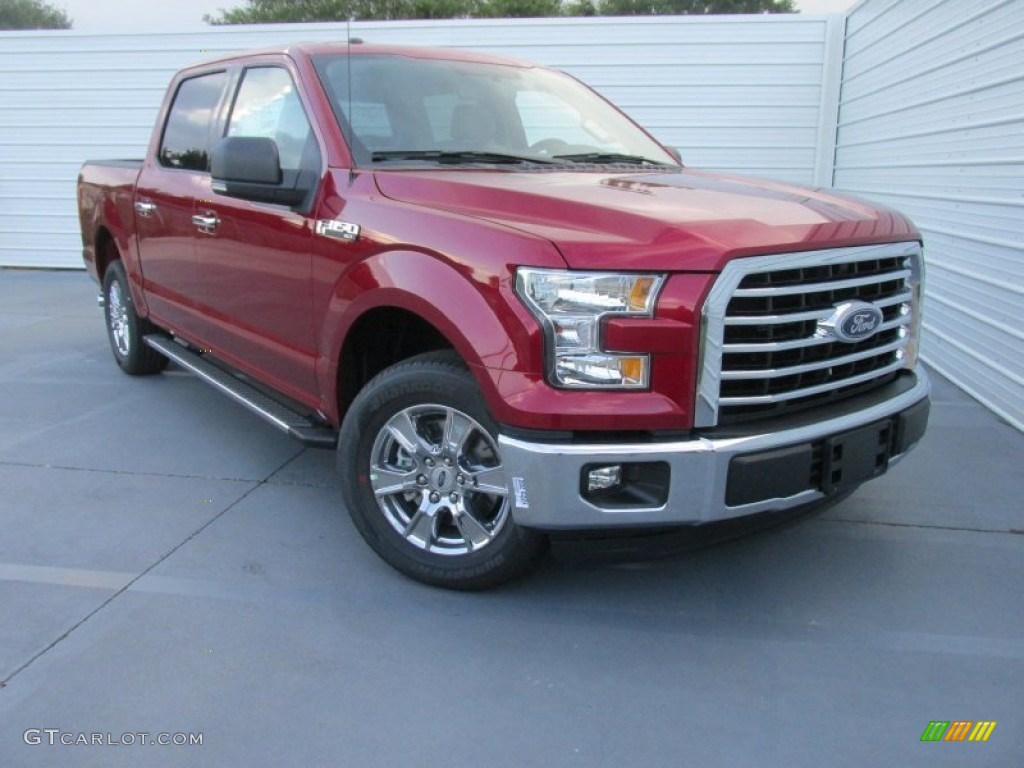 2015 F150 XLT SuperCrew - Ruby Red Metallic / Medium Earth Gray photo #1