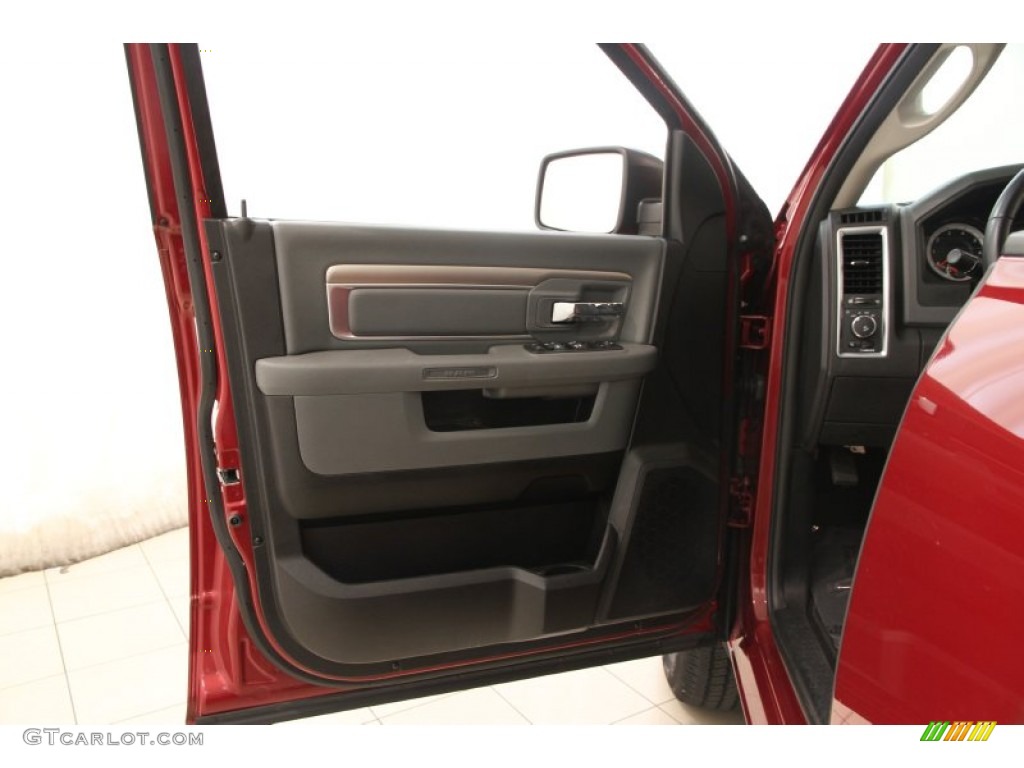 2014 1500 SLT Quad Cab 4x4 - Deep Cherry Red Crystal Pearl / Black/Diesel Gray photo #4
