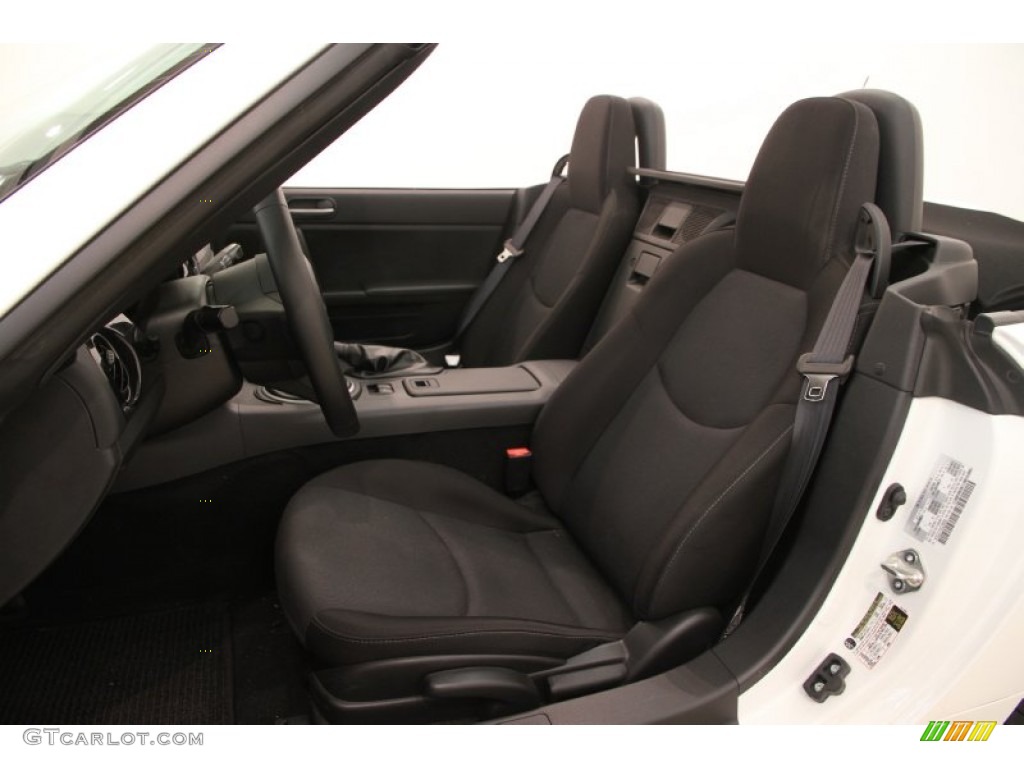 Black Interior 2014 Mazda MX-5 Miata Sport Roadster Photo #106480959