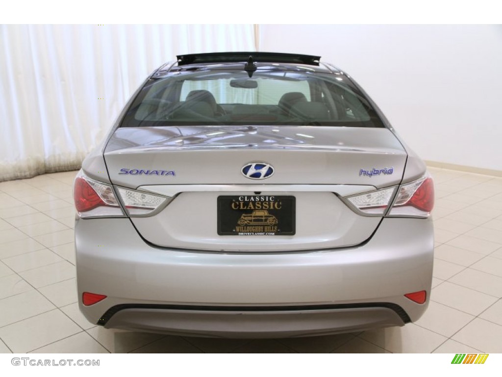 2011 Sonata Hybrid - Hyper Silver Metallic / Gray photo #19