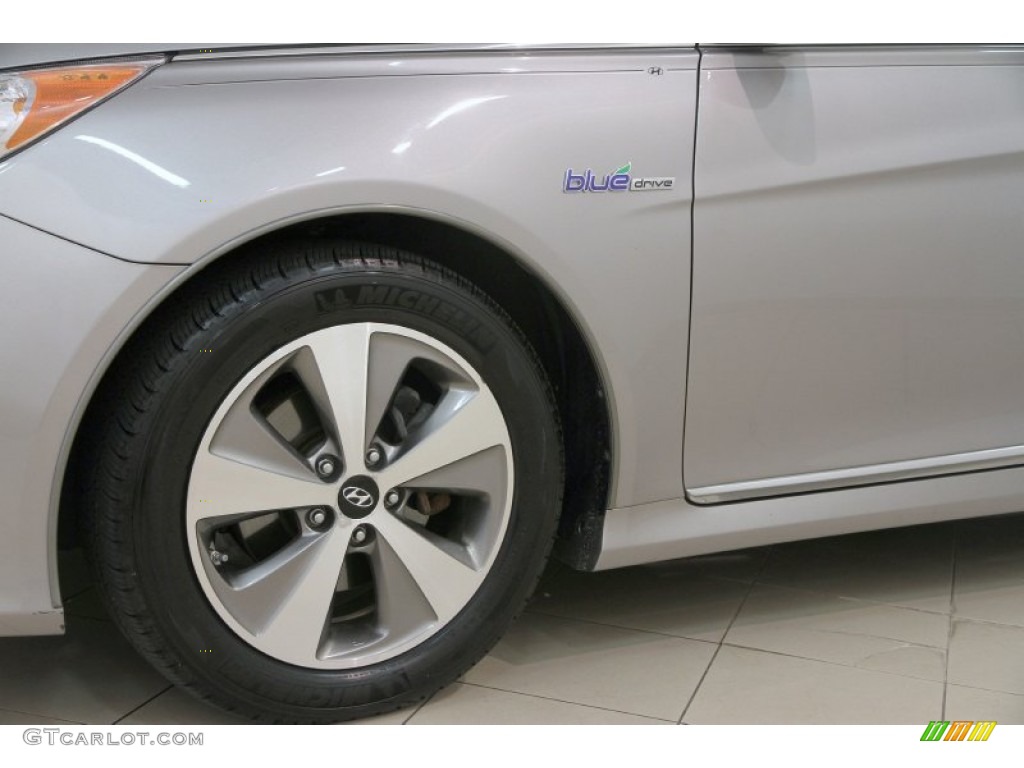 2011 Sonata Hybrid - Hyper Silver Metallic / Gray photo #21