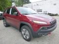 2016 Deep Cherry Red Crystal Pearl Jeep Cherokee Trailhawk 4x4  photo #10