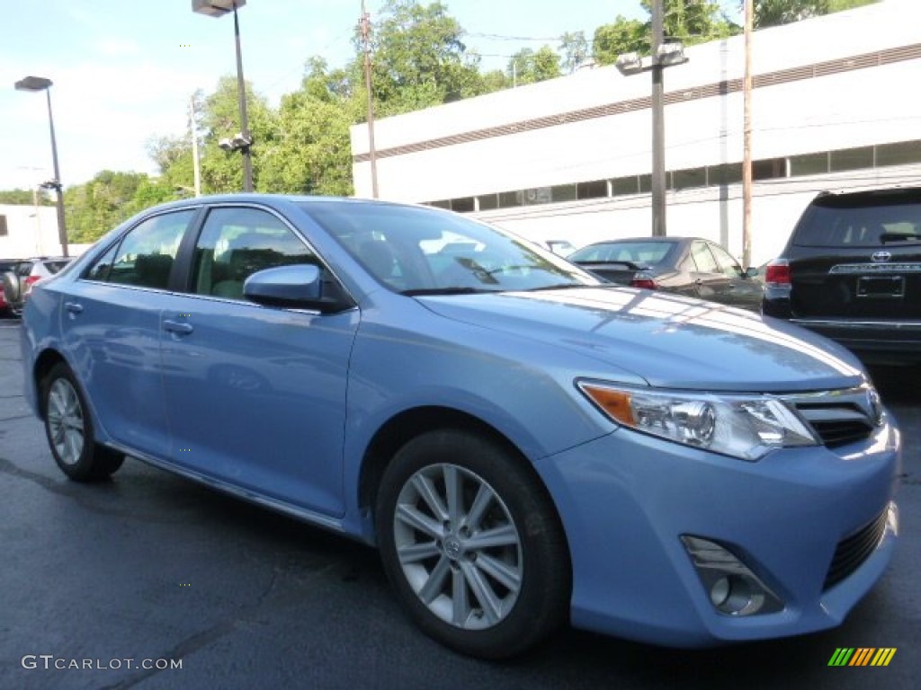 2012 Camry XLE - Clearwater Blue Metallic / Ivory photo #1