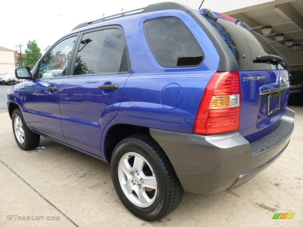 2008 Sportage LX - Smart Blue Metallic / Black photo #10