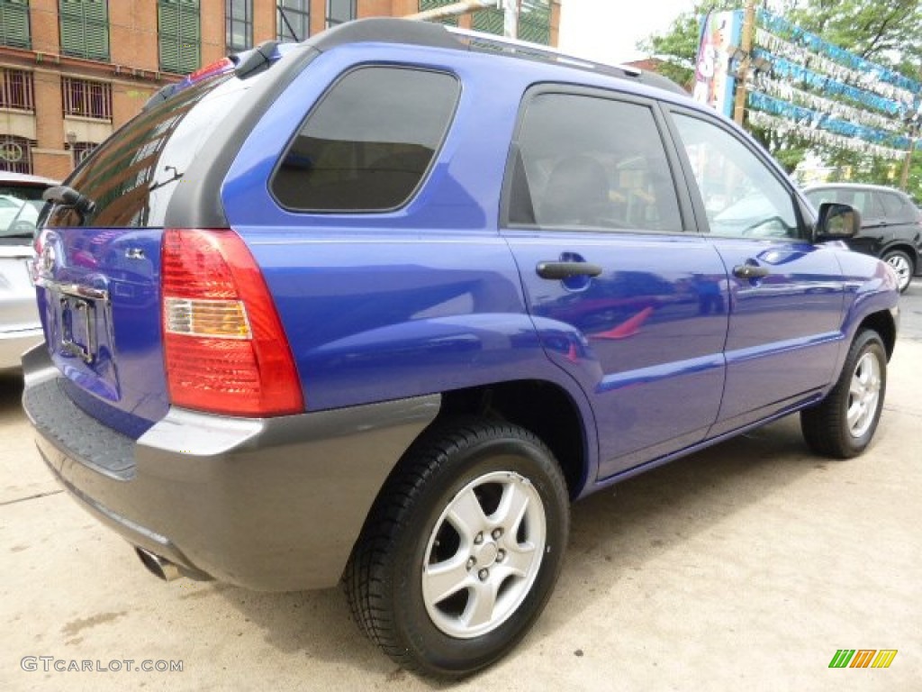 2008 Sportage LX - Smart Blue Metallic / Black photo #12