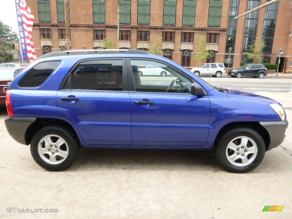 2008 Sportage LX - Smart Blue Metallic / Black photo #13