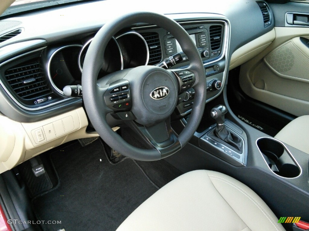 2014 Kia Optima LX Beige Dashboard Photo #106493554