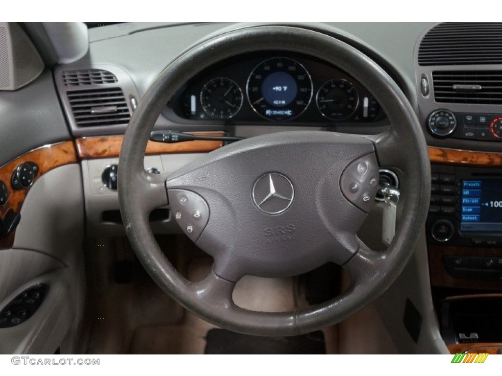 2004 Mercedes-Benz E 320 4Matic Sedan Stone Steering Wheel Photo #106499218