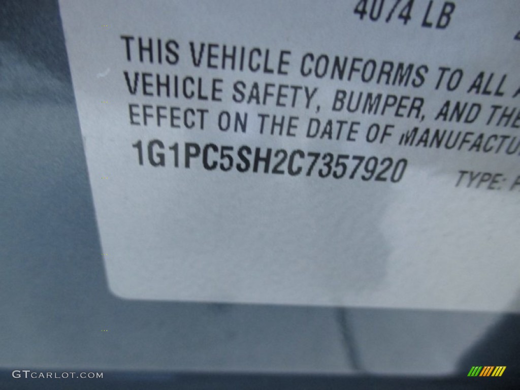 2012 Cruze LS - Blue Granite Metallic / Jet Black/Medium Titanium photo #38