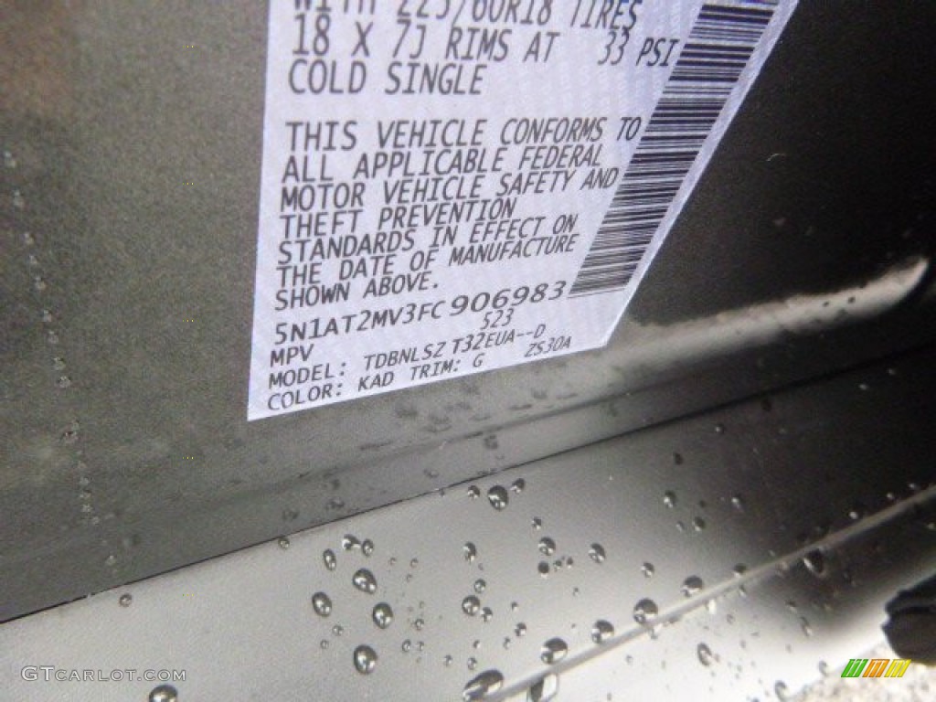 2015 Rogue SL AWD - Gun Metallic / Charcoal photo #14