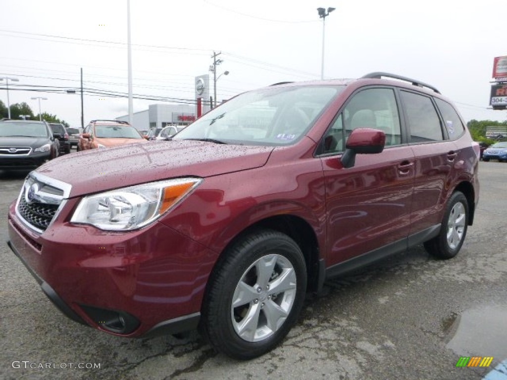 2016 Forester 2.5i Premium - Venetian Red Pearl / Gray photo #8