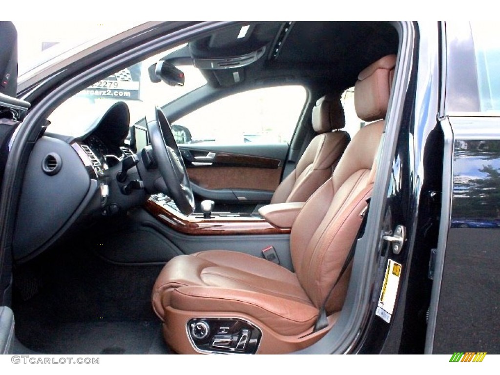 Nougat Brown Interior 2013 Audi A8 L 3.0T quattro Photo #106504174