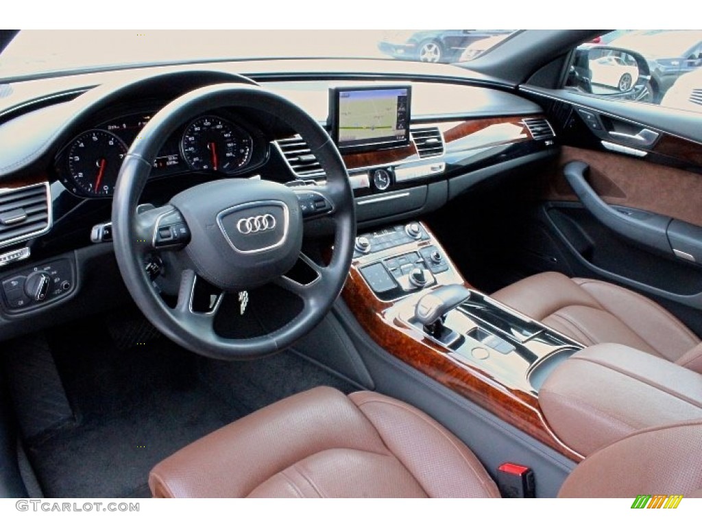 Nougat Brown Interior 2013 Audi A8 L 3.0T quattro Photo #106504192