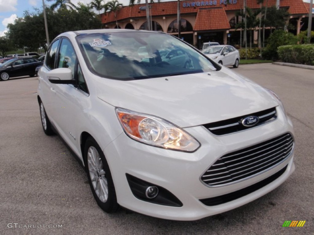 2015 C-Max Hybrid SEL - White Platinum Tricoat / Medium Light Stone photo #2