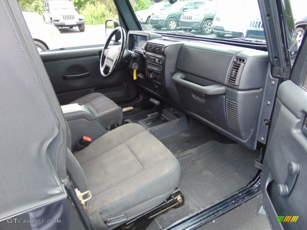 2005 Jeep Wrangler Unlimited 4x4 Dark Slate Gray Dashboard Photo #106517872