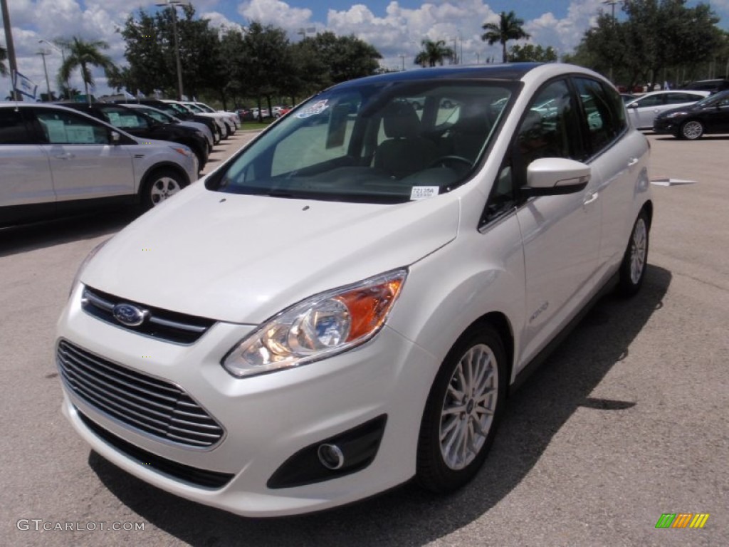 White Platinum Tricoat 2015 Ford C-Max Hybrid SEL Exterior Photo #106517965