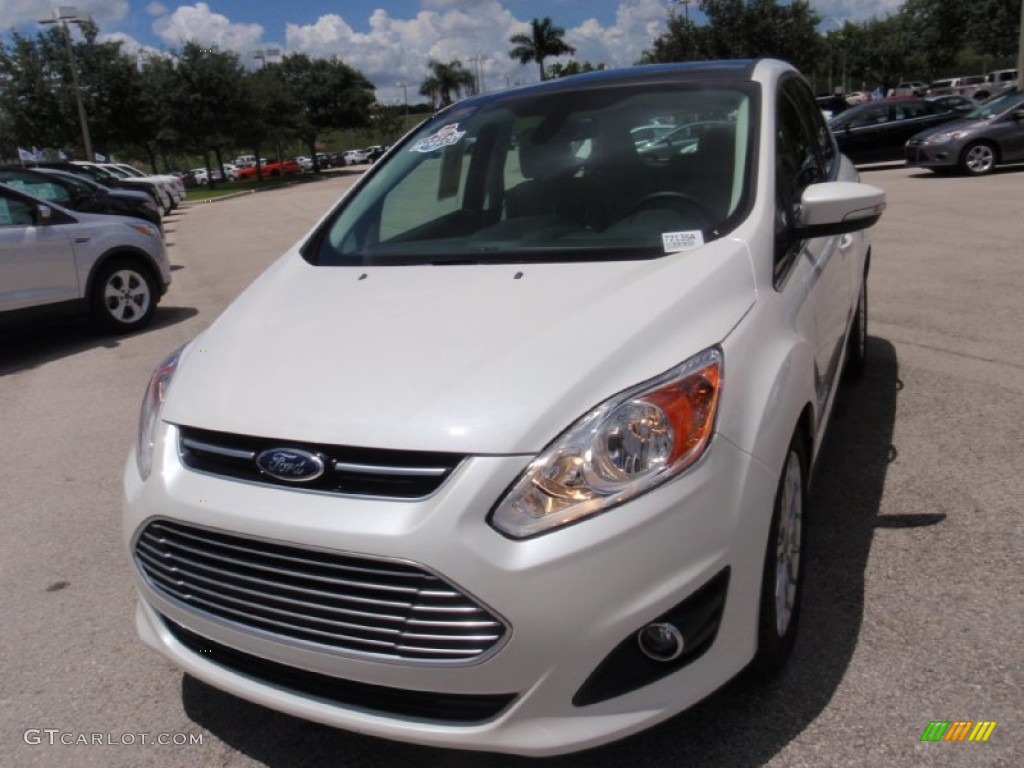 2015 C-Max Hybrid SEL - White Platinum Tricoat / Medium Light Stone photo #14