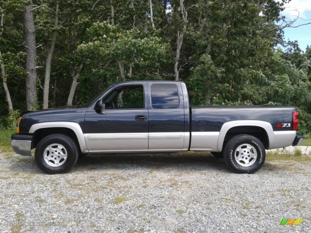 2004 Silverado 1500 Z71 Extended Cab 4x4 - Dark Gray Metallic / Medium Gray photo #9