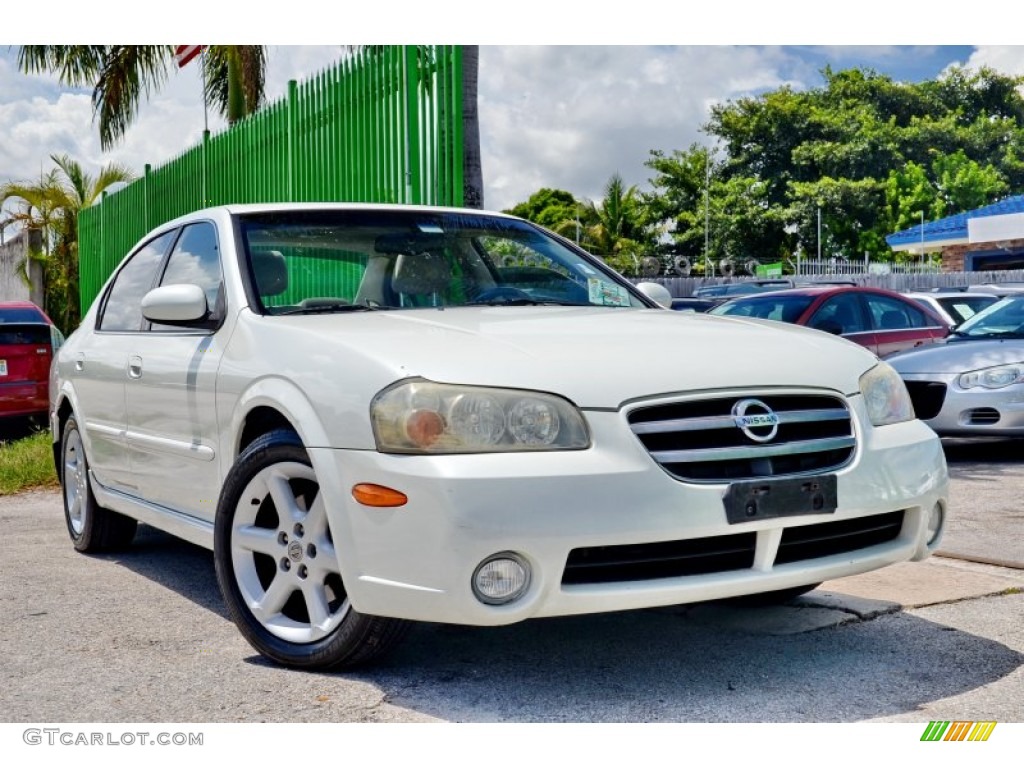 2003 Maxima SE - Glacier White Pearl / Blond photo #1