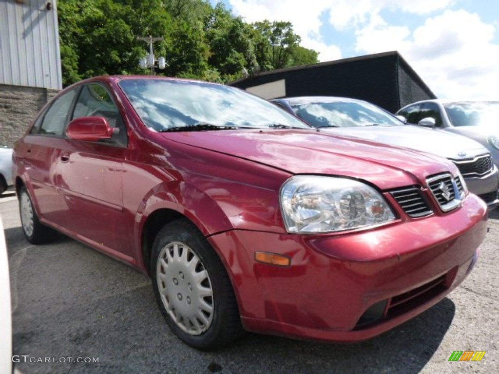 2005 Forenza S Sedan - Fusion Red Metallic / Gray photo #1