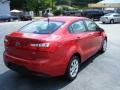 2013 Signal Red Kia Rio LX Sedan  photo #3