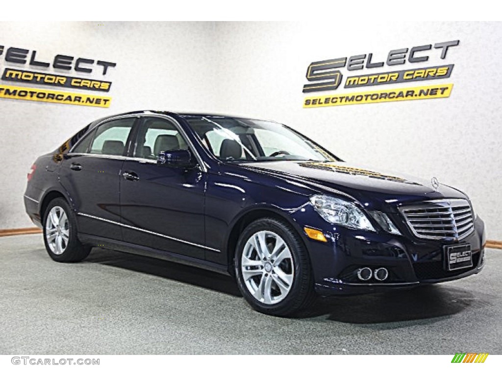 2011 E 350 4Matic Sedan - Capri Blue Metallic / Almond/Black photo #3