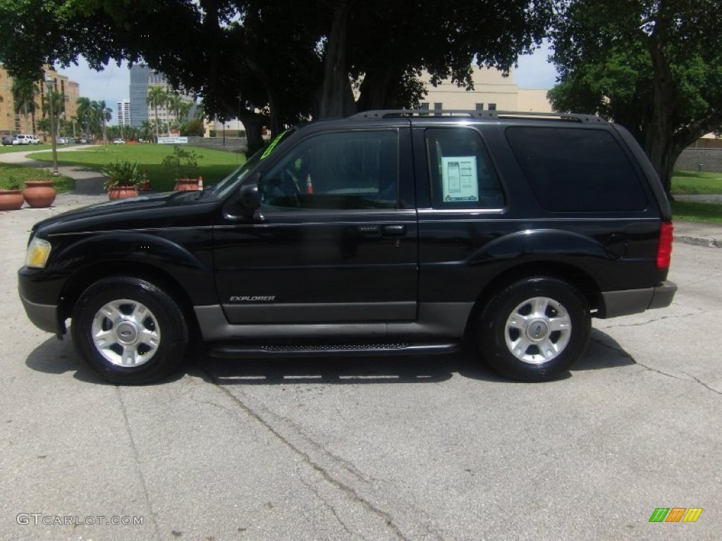 2002 Explorer Sport - Black Clearcoat / Graphite photo #2