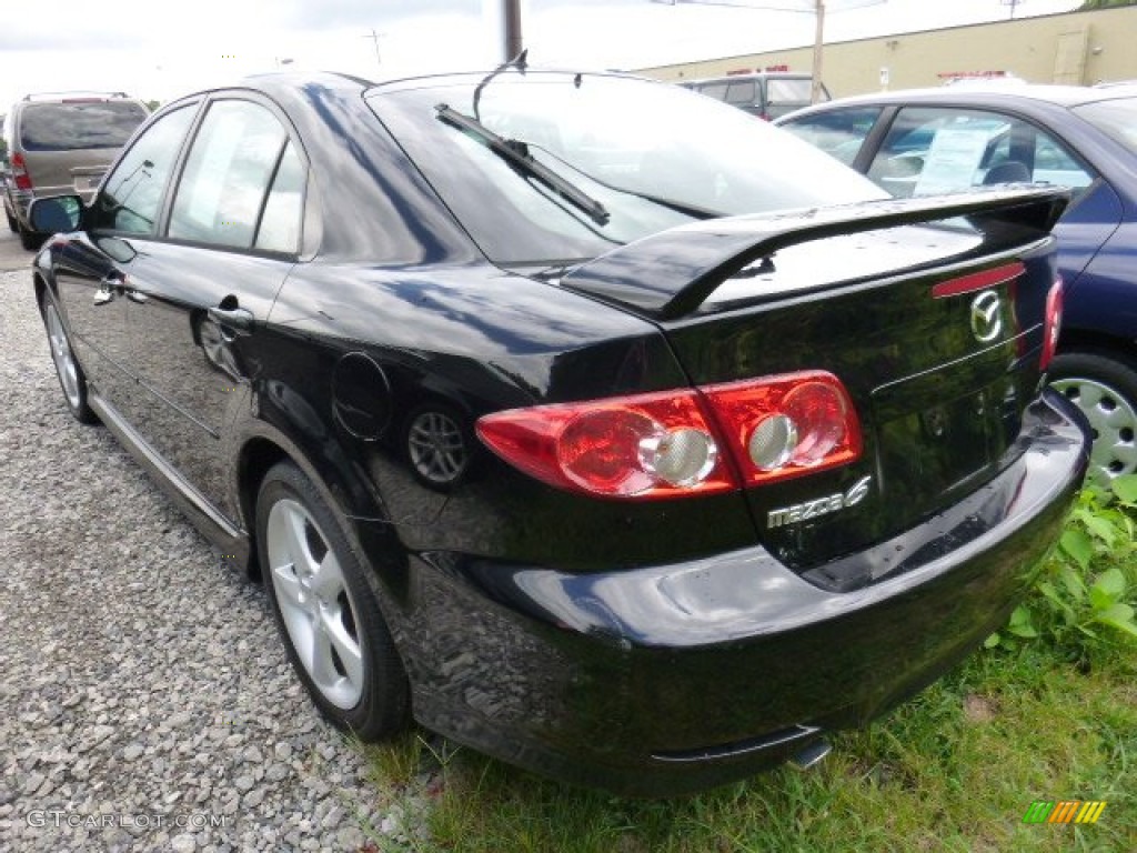 2005 MAZDA6 i Sport Hatchback - Onyx Black / Black photo #2