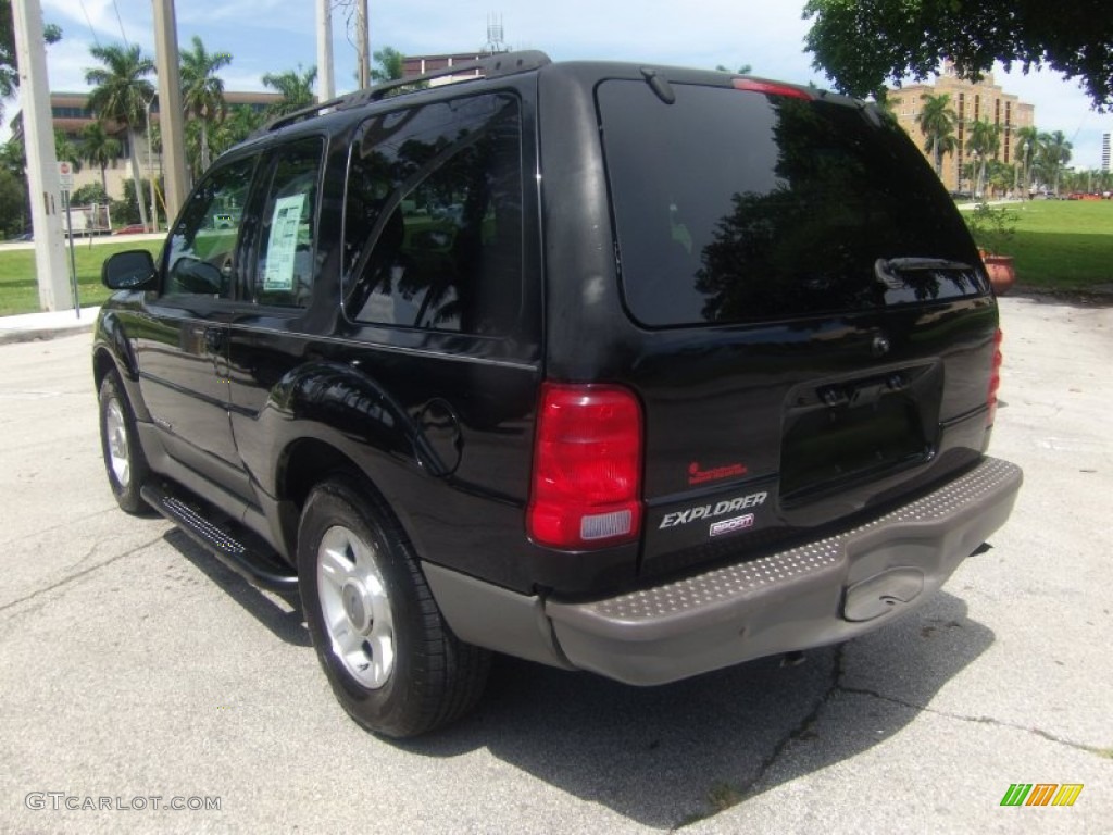 2002 Explorer Sport - Black Clearcoat / Graphite photo #3