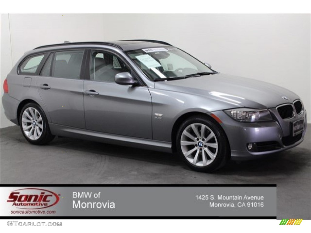 2011 3 Series 328i xDrive Sports Wagon - Space Gray Metallic / Gray Dakota Leather photo #1