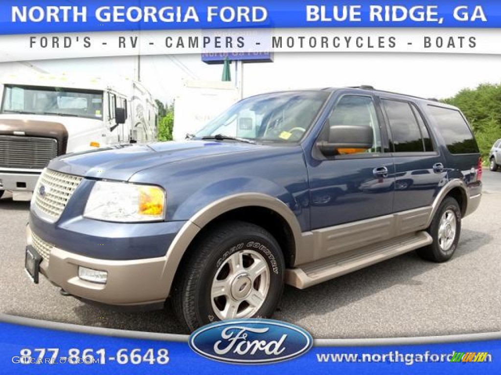2003 Expedition Eddie Bauer 4x4 - Medium Wedgewood Blue Metallic / Medium Parchment photo #1