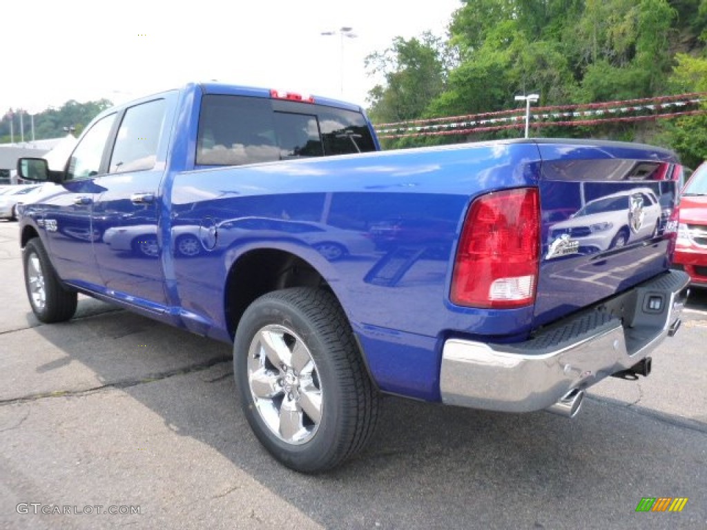 2015 1500 Big Horn Crew Cab 4x4 - Blue Streak Pearl / Black/Diesel Gray photo #3