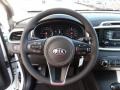 Satin Black 2016 Kia Sorento LX V6 AWD Steering Wheel