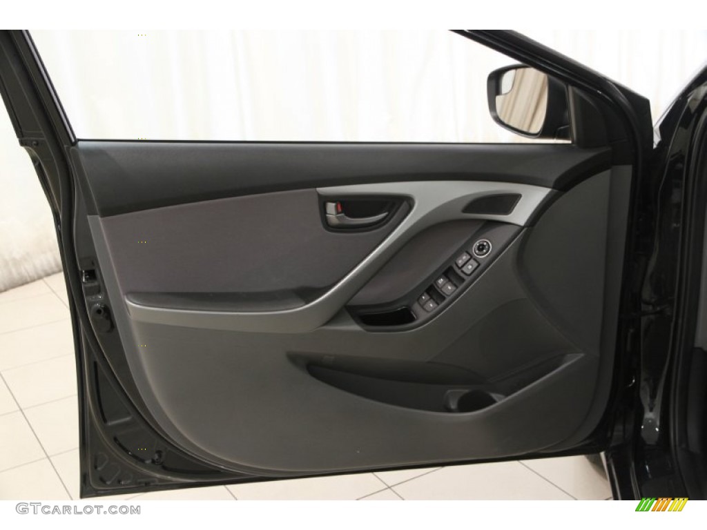 2014 Hyundai Elantra SE Sedan Gray Door Panel Photo #106540279