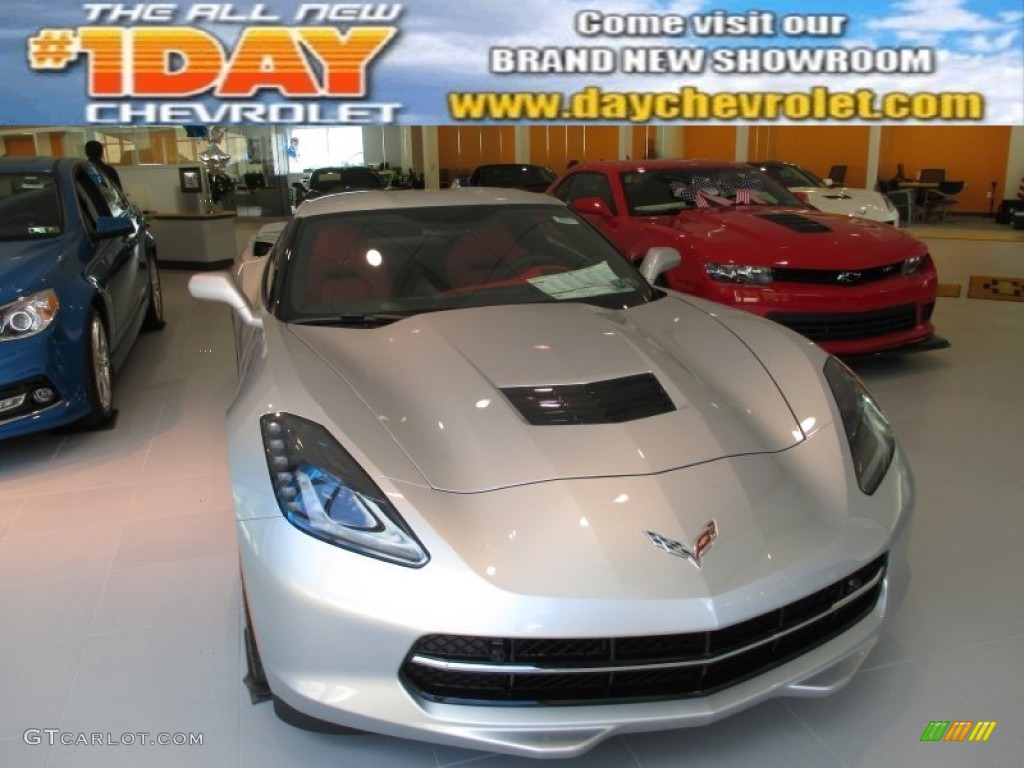 2016 Corvette Stingray Coupe - Blade Silver Metallic / Adrenaline Red photo #1